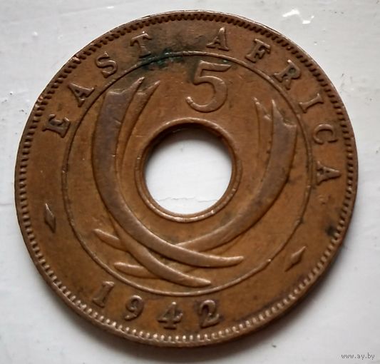 Британская Восточная Африка 5 центов, 1942 Без отметки  2-2-32
