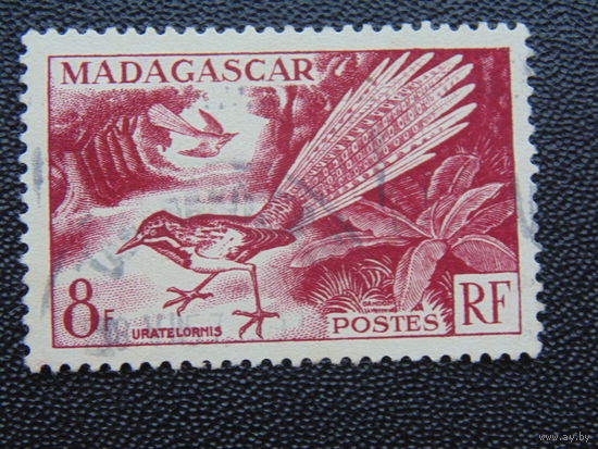 Французский Мадагаскар 1954 г. Длиннохвостая земляная ракша.