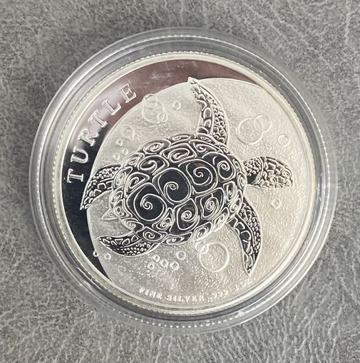 Монета Ниуэ 2 доллара 2020 Черепаха Серебро Proof