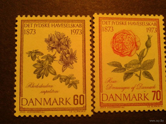 Дания 1973 цветы полная серия