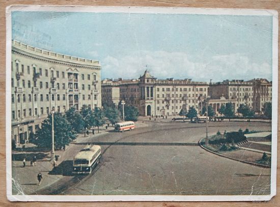 Минск. Круглая площадь. 1959 г. Чистая.