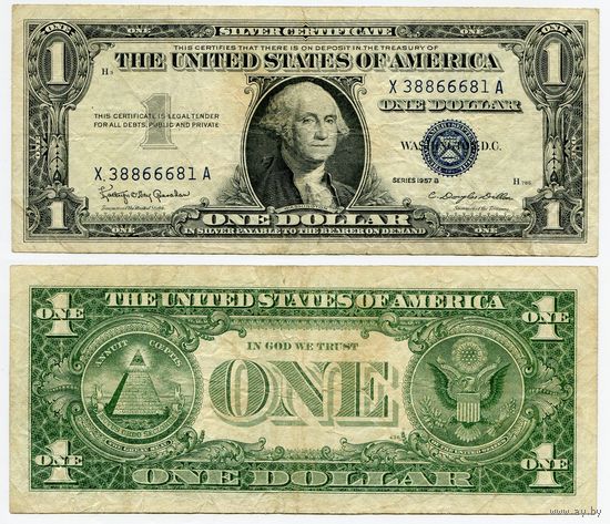 США. 1 доллар (образца 1957 года, 1957B, P419b)