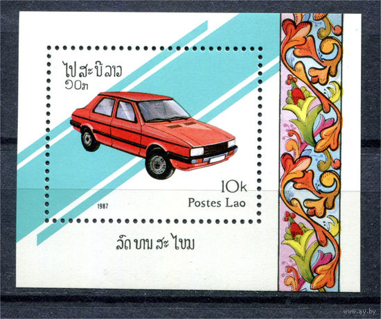 Лаос - 1987г. - Автомобили - полная серия, MNH [Mi bl. 117] - 1 блок