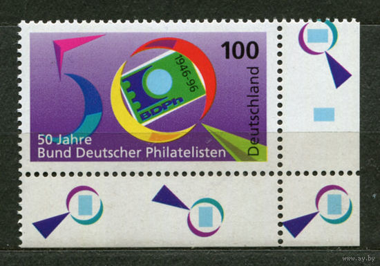 Годовщина союза филателистов. Германия. 1996. Полная серия 1 марка. Чистая