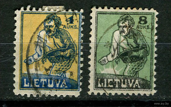 Литва - 1922 - Сельское хозяйство - [Mi. 124-125] - полная серия - 2 марки. Гашеные.  (Лот 27M)