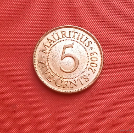 26-05 Маврикий, 5 центов 2003 г. Единственное предложение монеты данного года на АУ