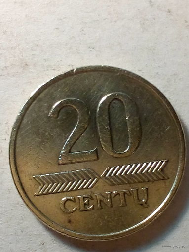 20 центов Литва 1997