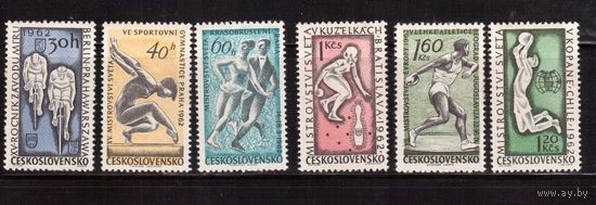 Чехословакия-1962,(Мих.1315-1320) , ** , Виды Спорта