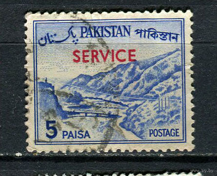 Пакистан - 1963/1970 - Надпечатка SERVICE на 5Р. Dienstmarken - [Mi.99d] - 1 марка. Гашеная.  (LOT Dj16)