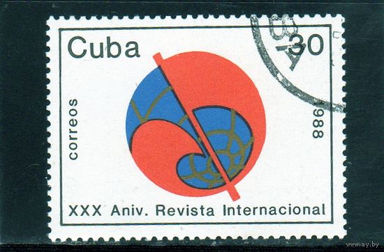 Куба.Ми-3220.Герб Серия: 30-я годовщина "Revista Internacional" Международный журнал.1988.