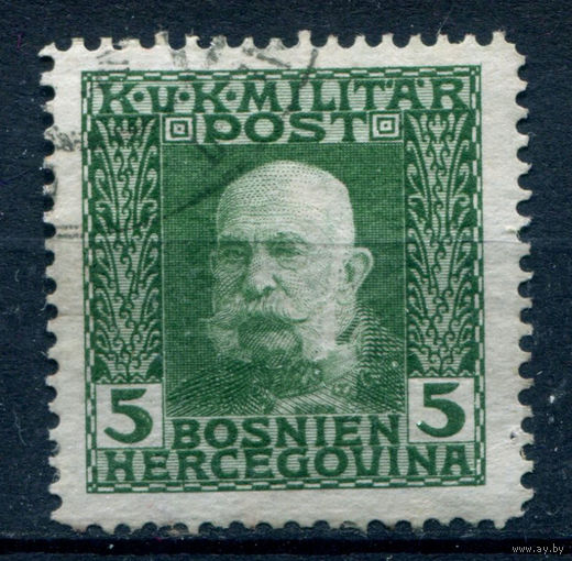 Босния и Герцеговина - 1912г. - король Франц Иосиф I, 5 H - 1 марка - гашёная. Без МЦ!