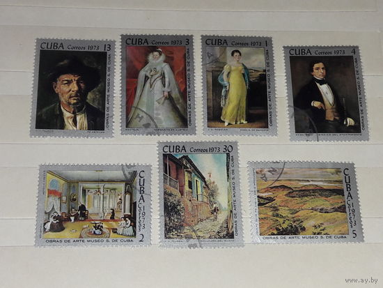 Куба 1973 Живопись. Национальный музей в Гаване. Полная серия 7 марок