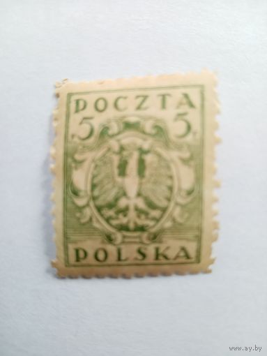 Марка Польша 1919г. 5