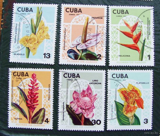 Куба, 6м\с цветы гаш. 1974