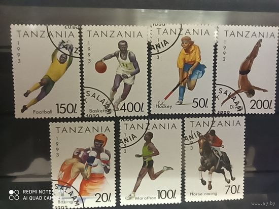 Танзания - 1993 - Спорт - полная серия - 7 марок.