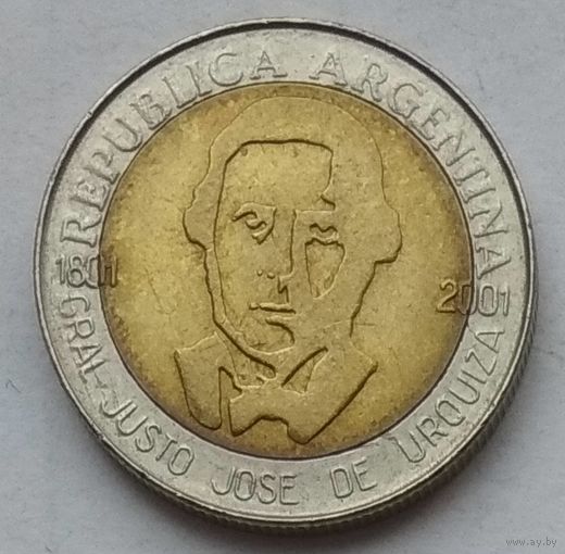 Аргентина 1 песо 2001 г. 200 лет со дня рождения Хусто Хосе де Уркиза