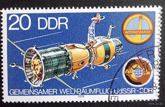 ГДР 1978 г. Космос, полная серия из 1 марки #0016-K1