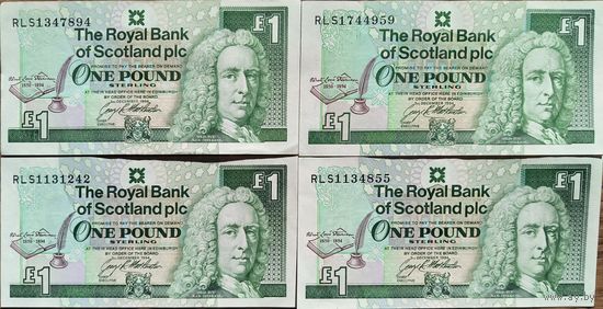 Шотландия 1 Фунт 1994, Роберт Стивенсон XF+ 555 1-3-4