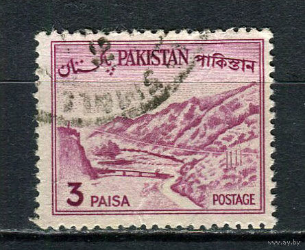Пакистан - 1962/1965 - Горы 3Р - [Mi.A178] - 1 марка. Гашеная.  (LOT Dj17)