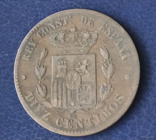 Испания 10 сентимо 1879