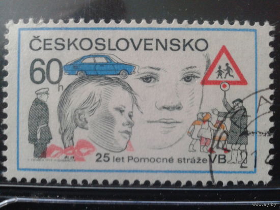 Чехословакия 1977 За безопасность дорожного движения с клеем без наклейки