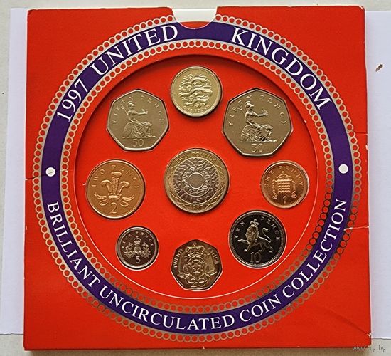 Годовой набор монет Великобритании 1997 года