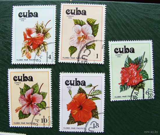 Куба, 5м\с цветы гаш. 1978