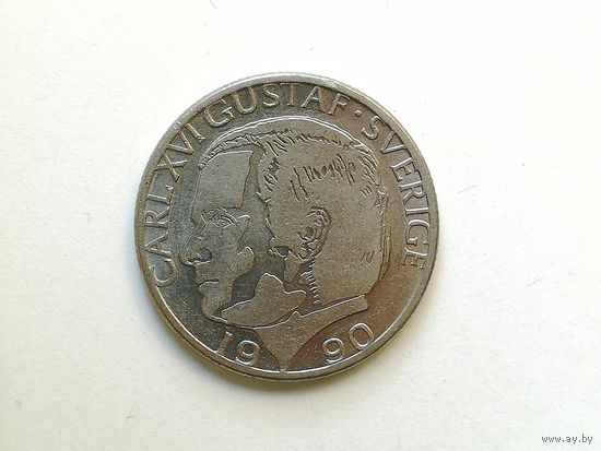 1 крона 1990 года. Монета А3-4-9
