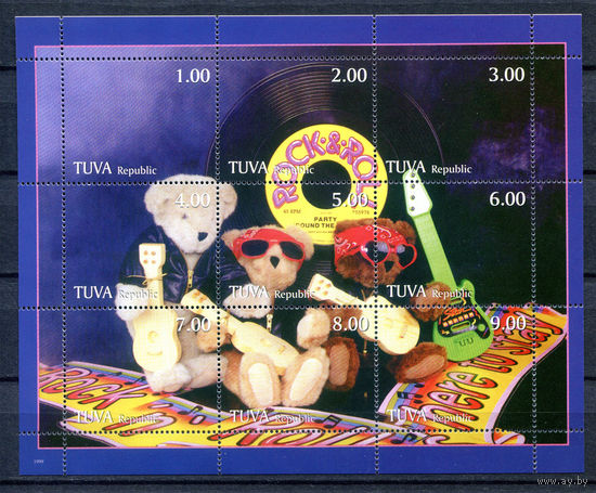 Тува - 1999г. - Музыка - MNH - 1 малый лист