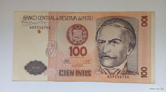 Перу 100 инти 1987 г