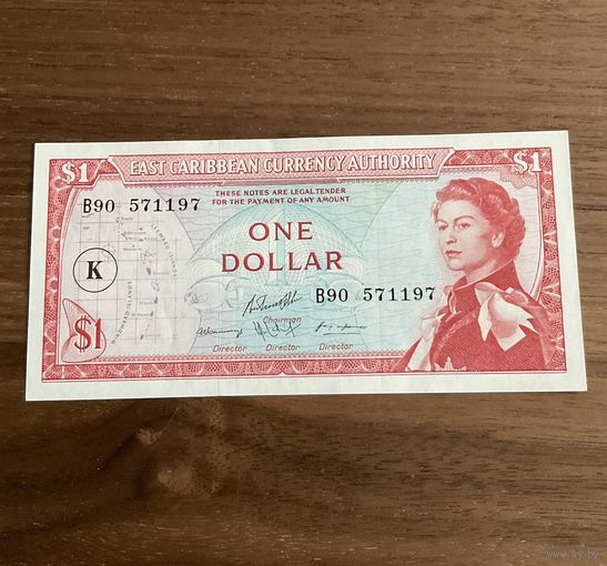 Восточные Карибы 1 доллар 1965 г. Сент-Китс