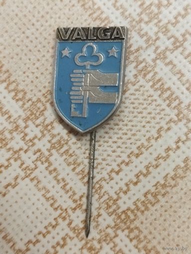 Значок. Герб города.VALGA. Эстония. Тяжёлый металл.