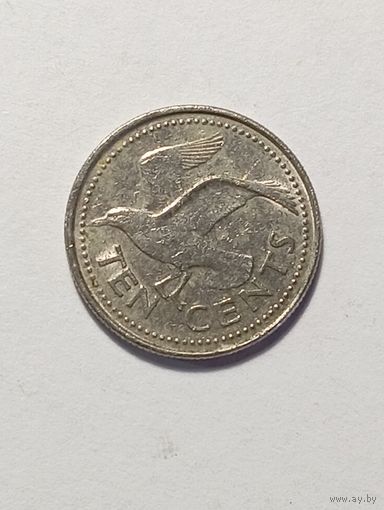 Барбадос 10 центов 1989 года .