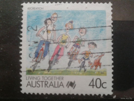 Австралия 1988 Езда на велосипеде, комикс 40 центов