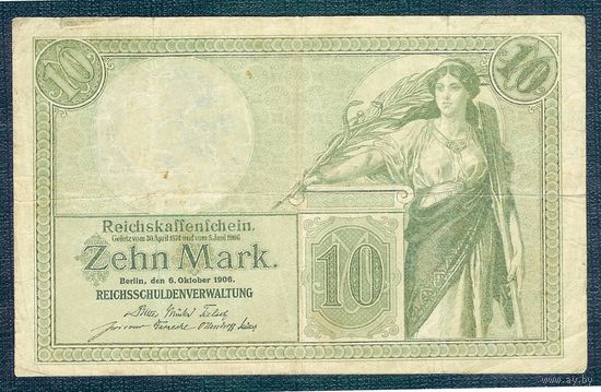 Германия, 10 марок 1906 год.