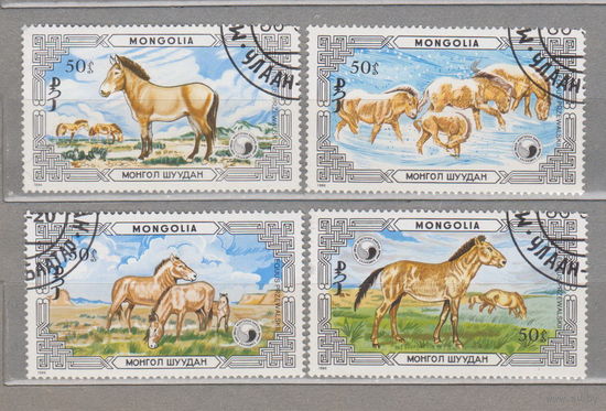 Лошади фауна Монголия 1986 год лот 1024 ПОЛНАЯ СЕРИЯ