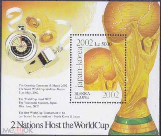 2001 Сьерра-Леоне 4141/B535 Чемпионат мира по футболу     MNH