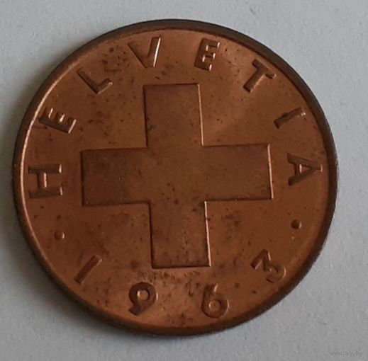 Швейцария 2 раппена, 1963 (12-5-10)