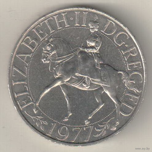 Великобритания 25 пенс 1977 Cеребряный юбилей царствования Елизаветы II