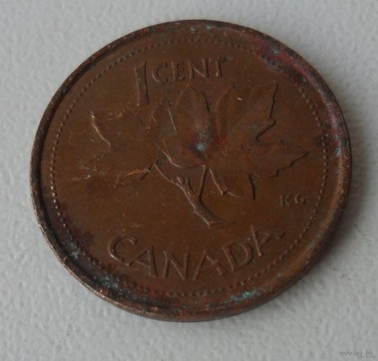 1 цент Канада 2002 г.в. 50 лет правлению Королевы Елизаветы II