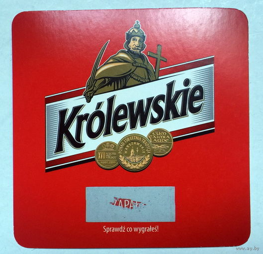Подставка под пиво "Krolewskie" (Польша) No 2