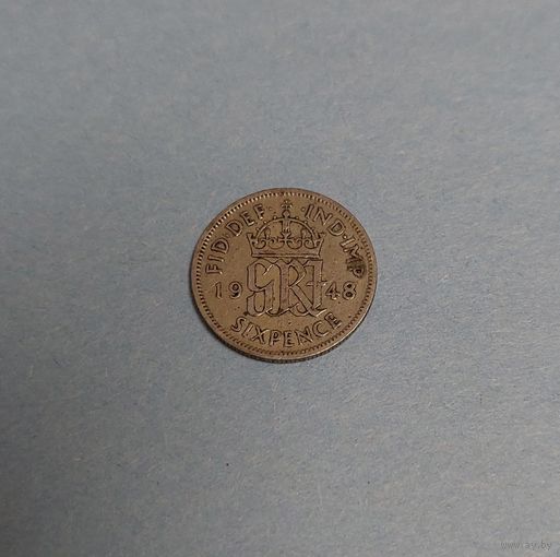 Великобритания 6 пенсов 1948 Георг VI