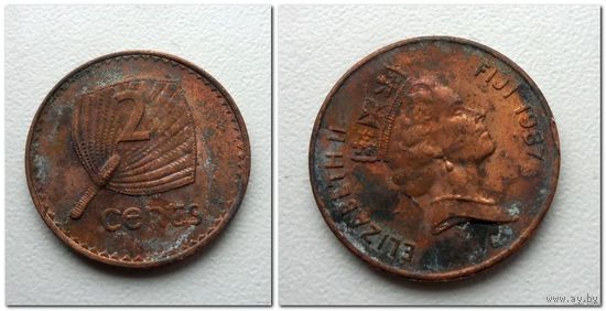 2 цента Фиджи 1987 года - из коллекции