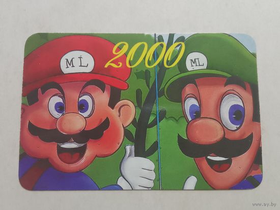 Карманный календарик. Марио. 2000 год