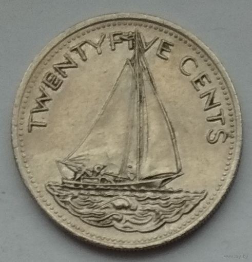 Багамские острова (Багамы) 25 центов 2005 г. Парусник. Корабль