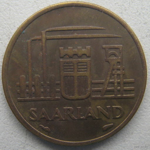 Саар (Саарленд) 10 франков 1954 г.