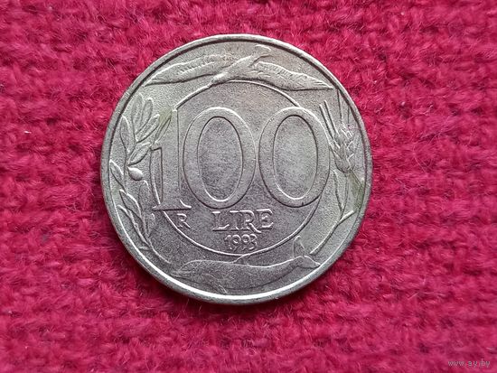 Италия 100 лир 1993 г.