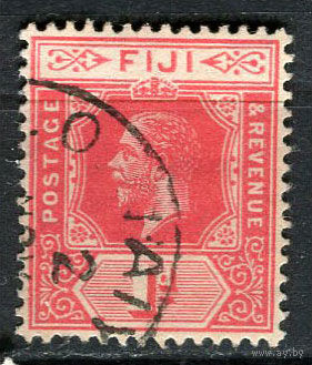 Британские колонии - Фиджи - 1912/1923 - Король Георг V 1Р - [Mi.58A] - 1 марка. Гашеная.  (Лот 54EX)-T25P1