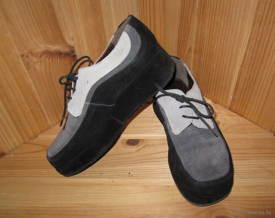 Туфли замшевые Karston (Франция) на платформе, р.36
