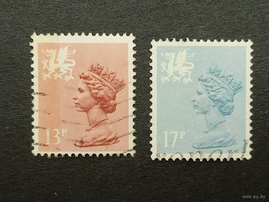 Великобритания 1984. Региональные почтовые марки Уэльс. Королева Елизавета II